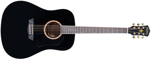 Washburn WD100DLBK-U Dreadnought Mahogany Acoustic Guitar with Gigbag