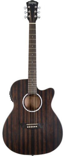 Washburn DFEACE-U Deep Forest Grand Auditorium Cutaway Acoustic Electric Guitar. Striped Ebony