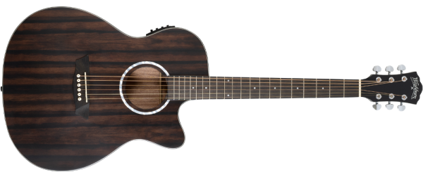 Washburn DFEACE-U Deep Forest Grand Auditorium Cutaway Acoustic Electric Guitar. Striped Ebony